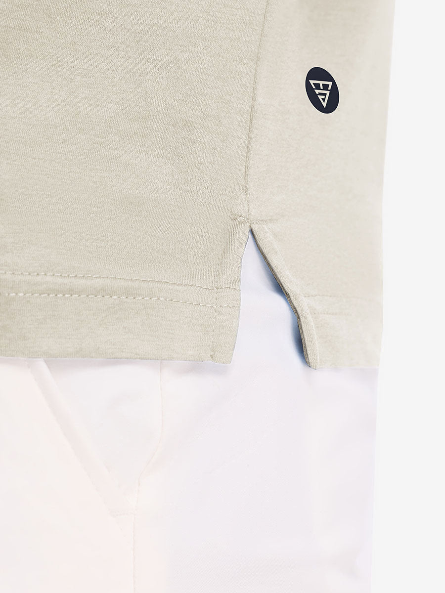 Performance Heather Contrast Collar Polo Shirts