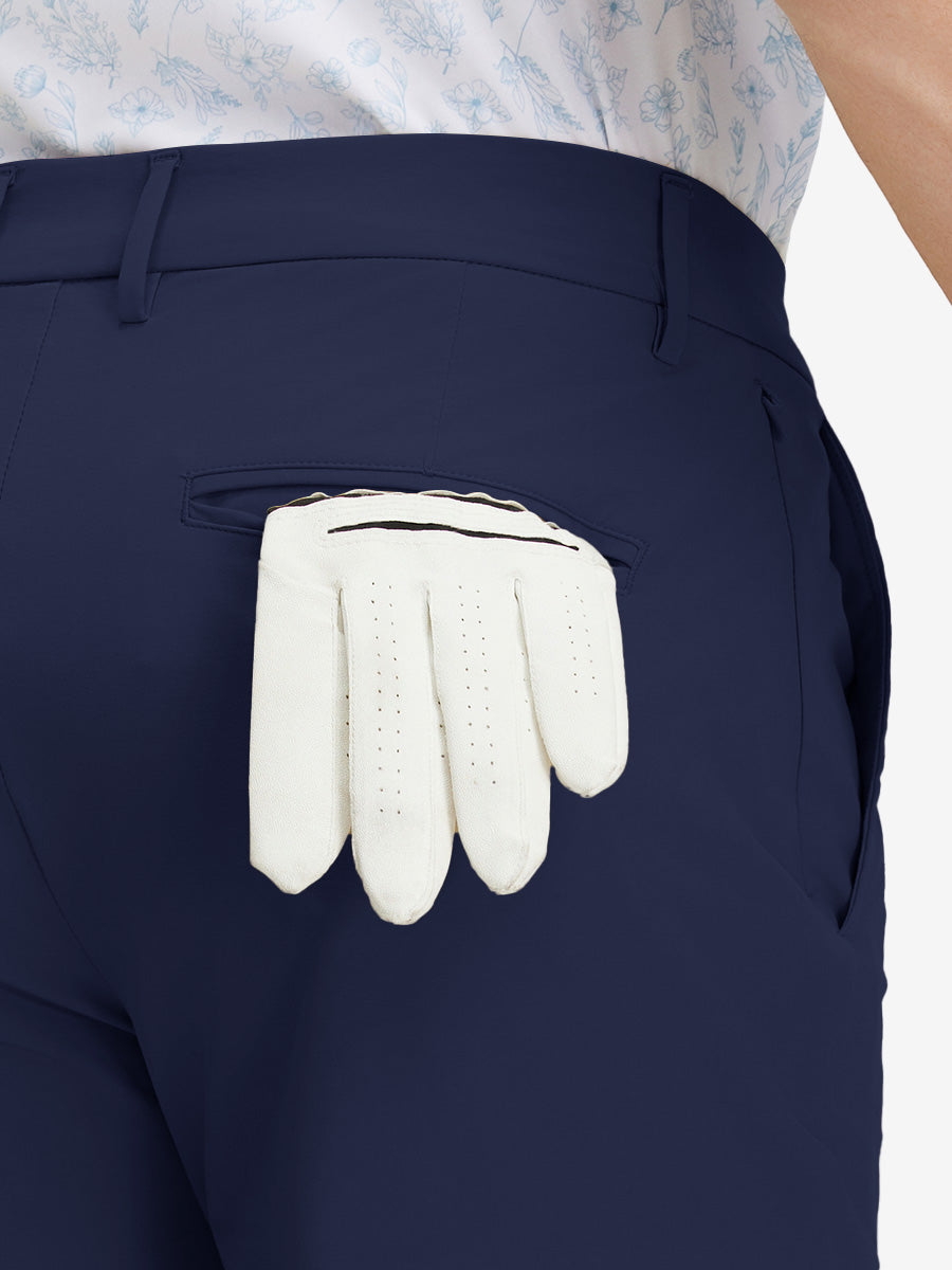 Stretch Cotton Blend Slim Fit Golf Trousers 5 Pockets