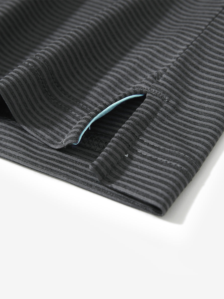 Comfy Breathable Pin-Stripe Texture Golf Polos