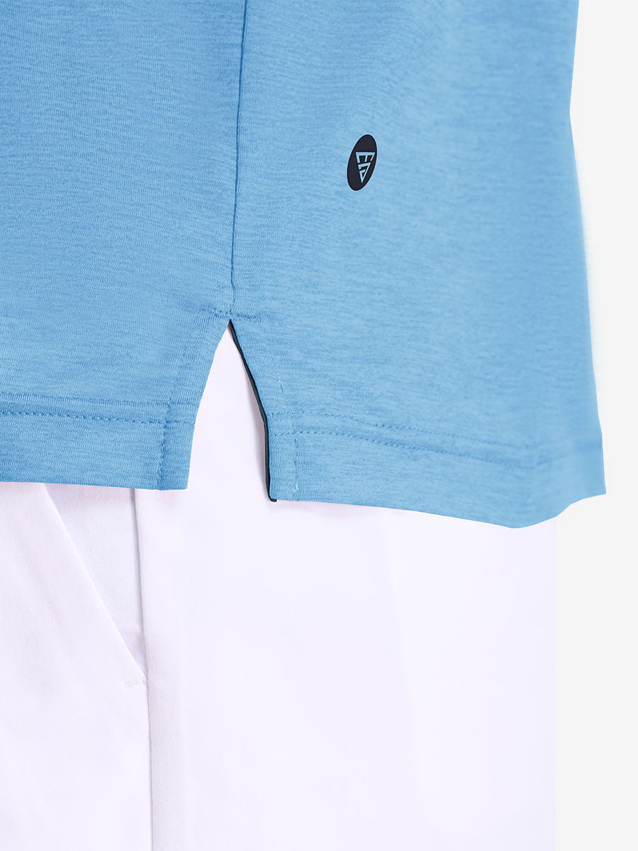 Performance Heather Contrast Collar Polo Shirts