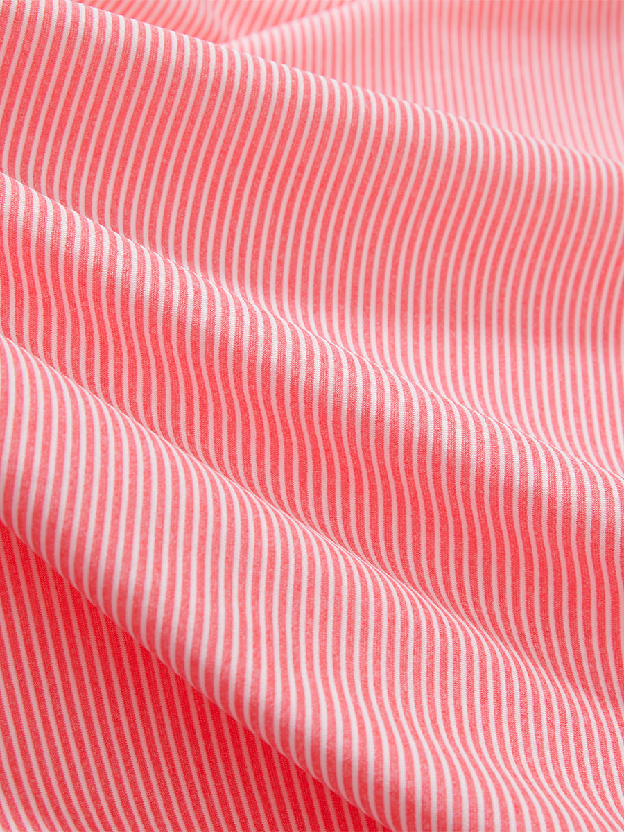 Comfy Breathable Pin-Stripe Texture Golf Polos