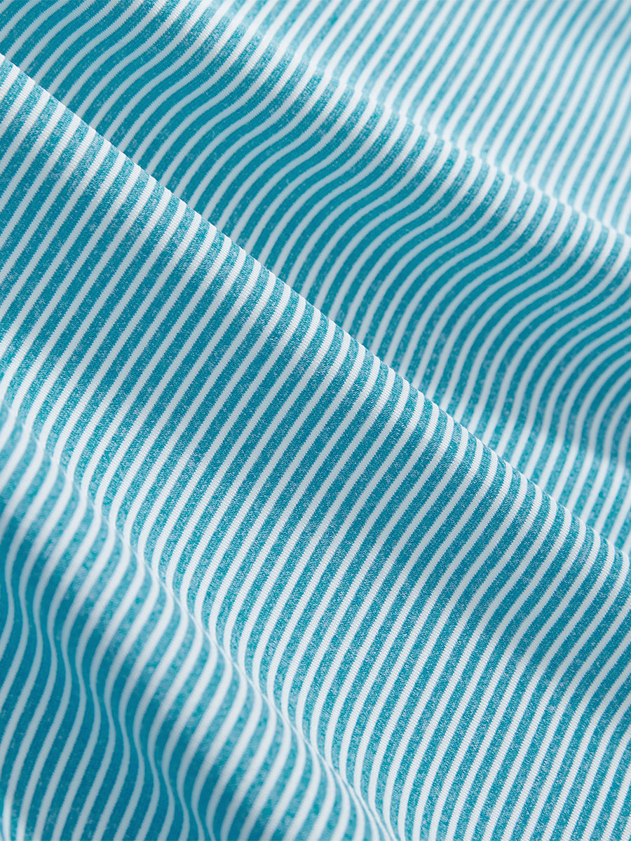 Comfy Breathable Pin-Stripe Texture Golf Polos