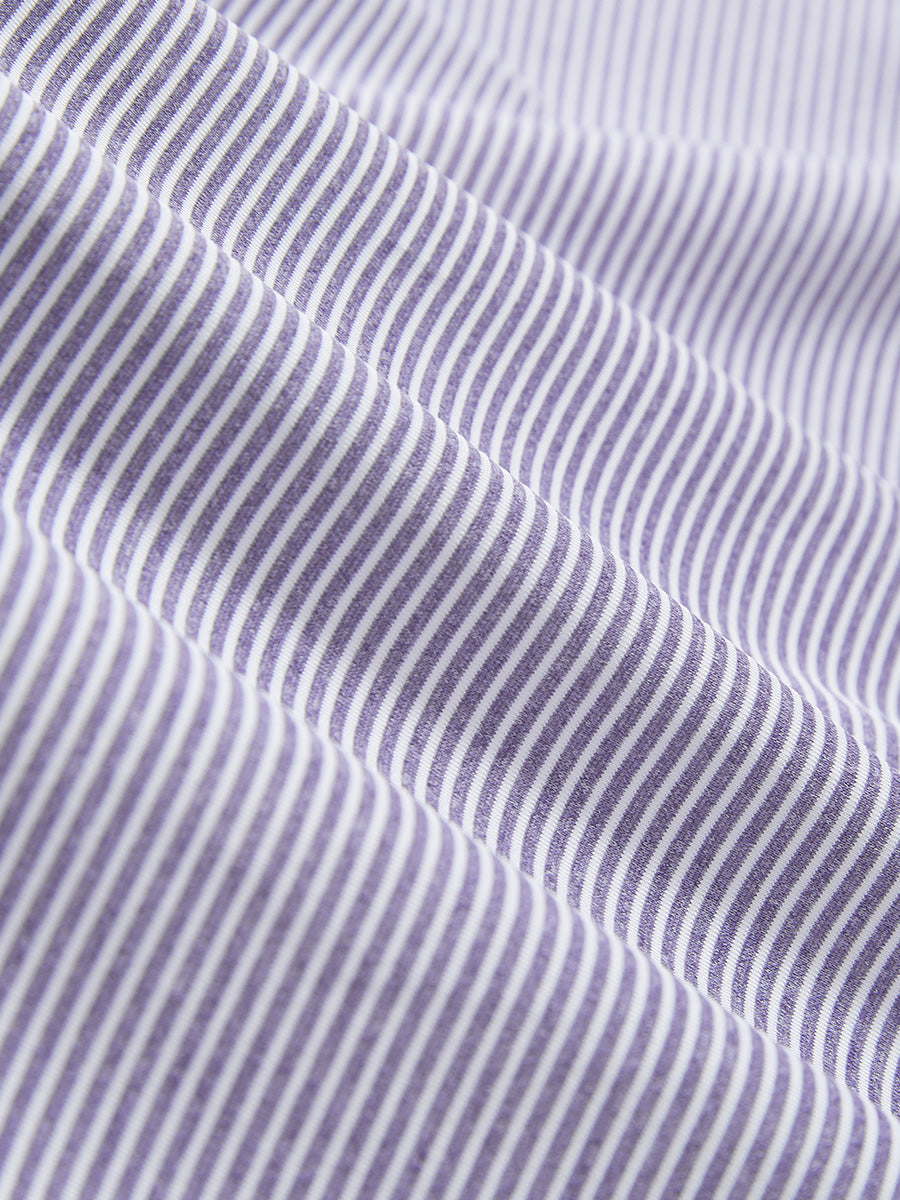 Comfy Breathable Pin-Stripe Texture Golf Polos