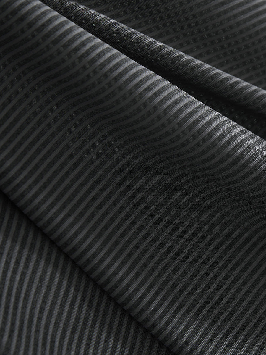 Comfy Breathable Pin-Stripe Texture Golf Polos