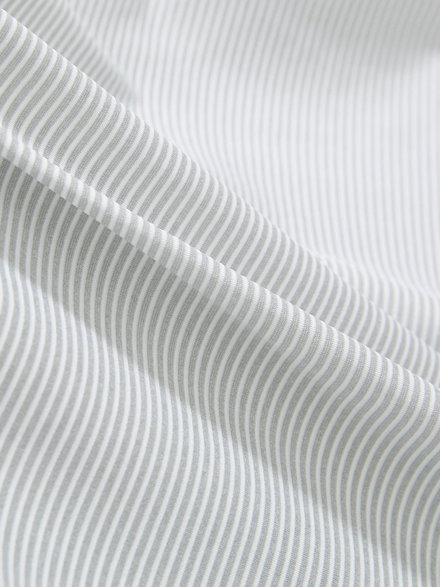 Comfy Breathable Pin-Stripe Texture Golf Polos