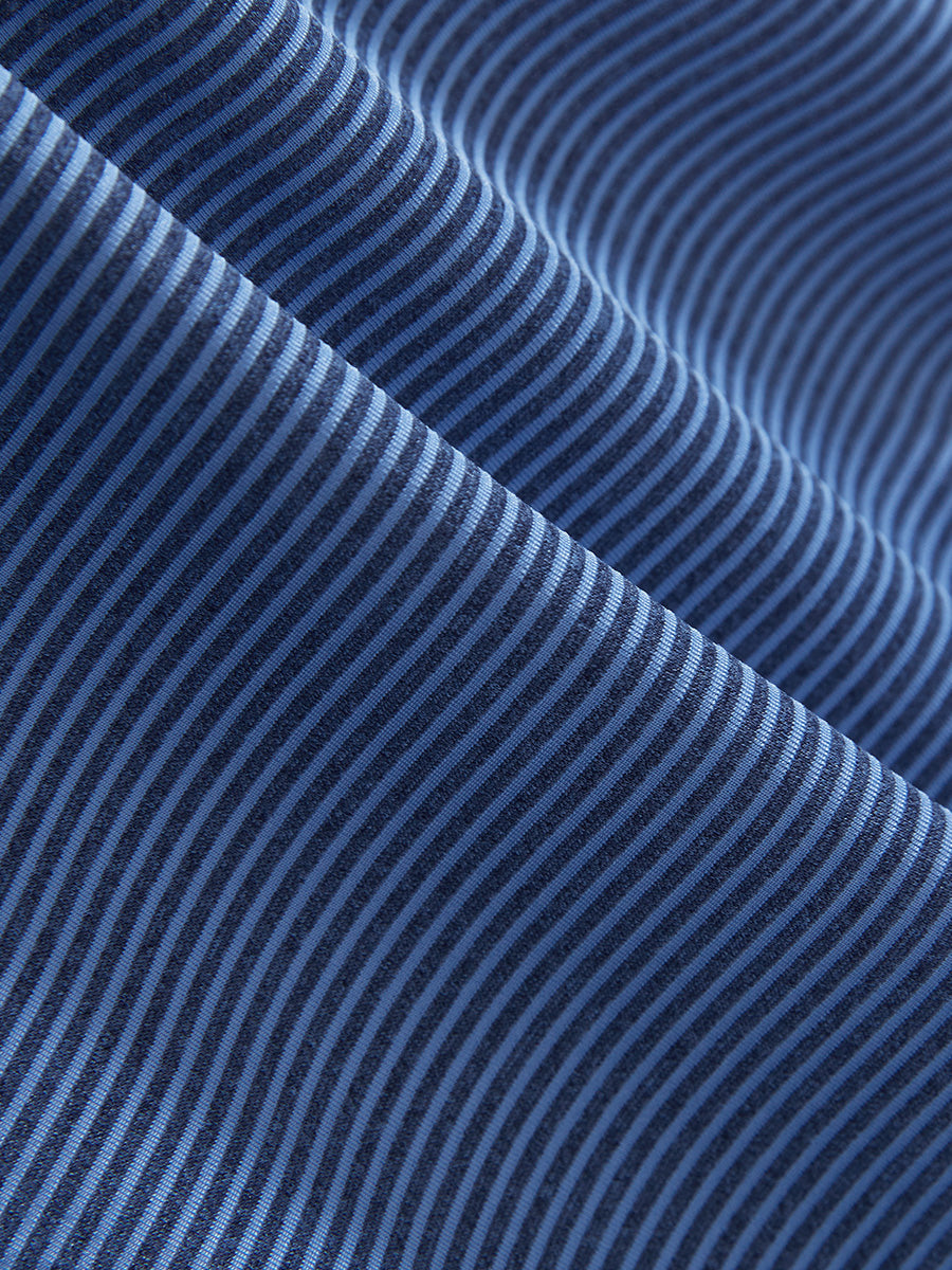 Comfy Breathable Pin-Stripe Texture Golf Polos