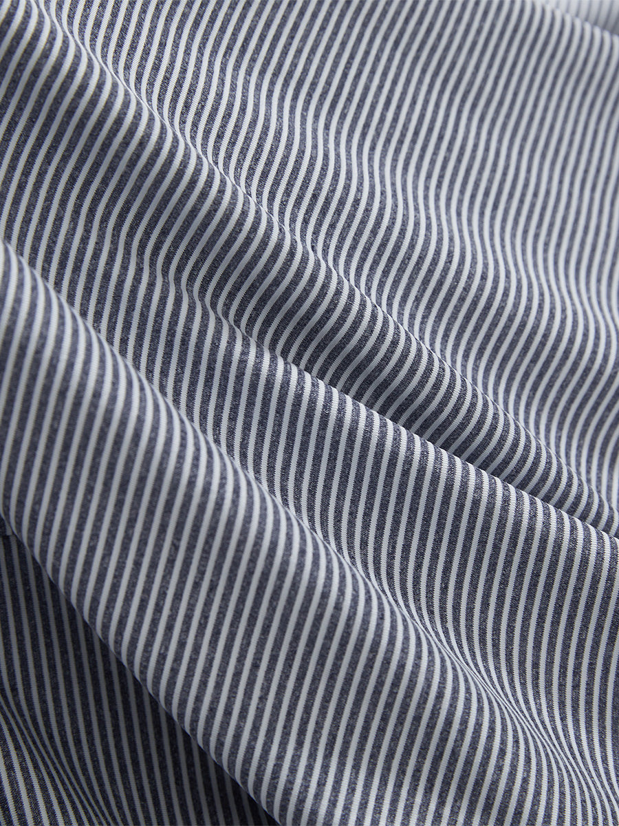 Comfy Breathable Pin-Stripe Texture Golf Polos