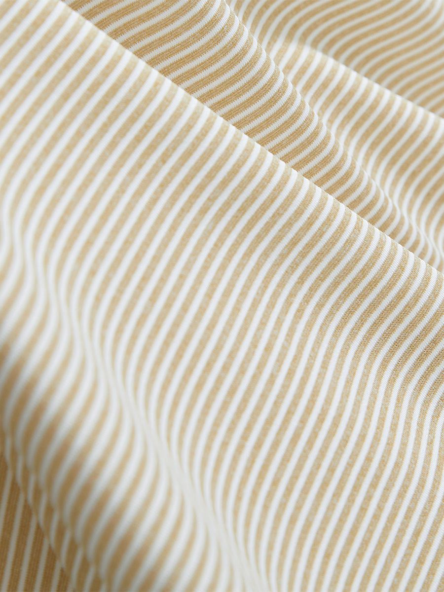 Comfy Breathable Pin-Stripe Texture Golf Polos