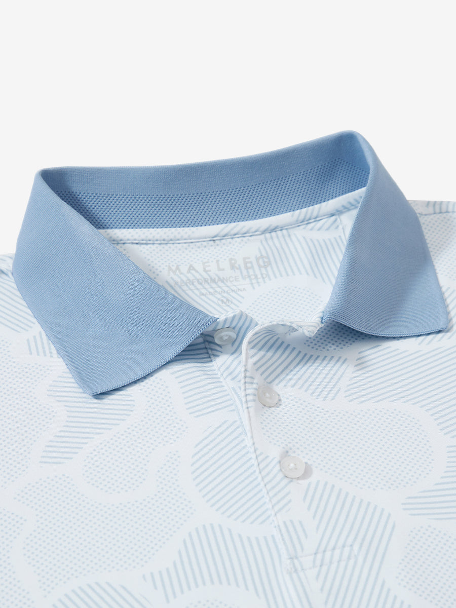 Premium Ribbed Collar Print Polo Shirts