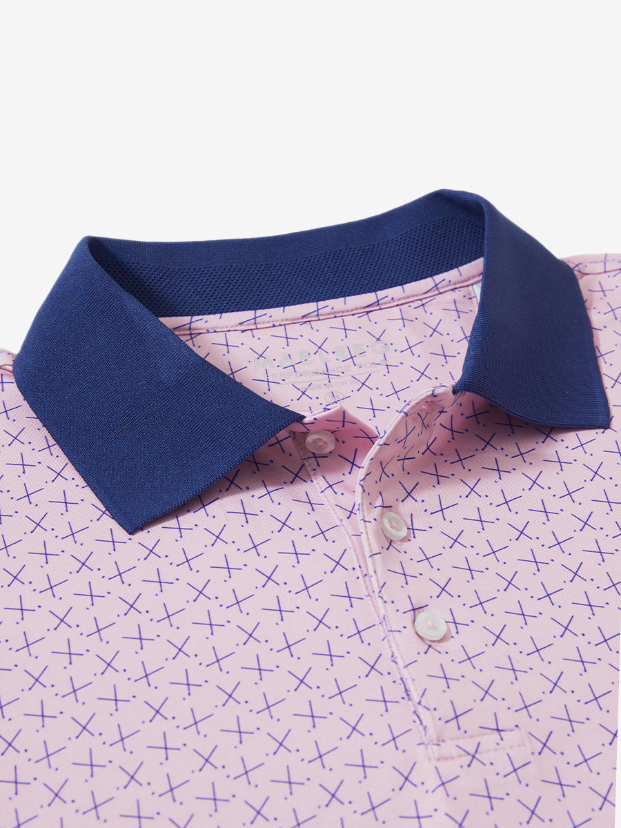 Premium Ribbed Collar Print Polo Shirts