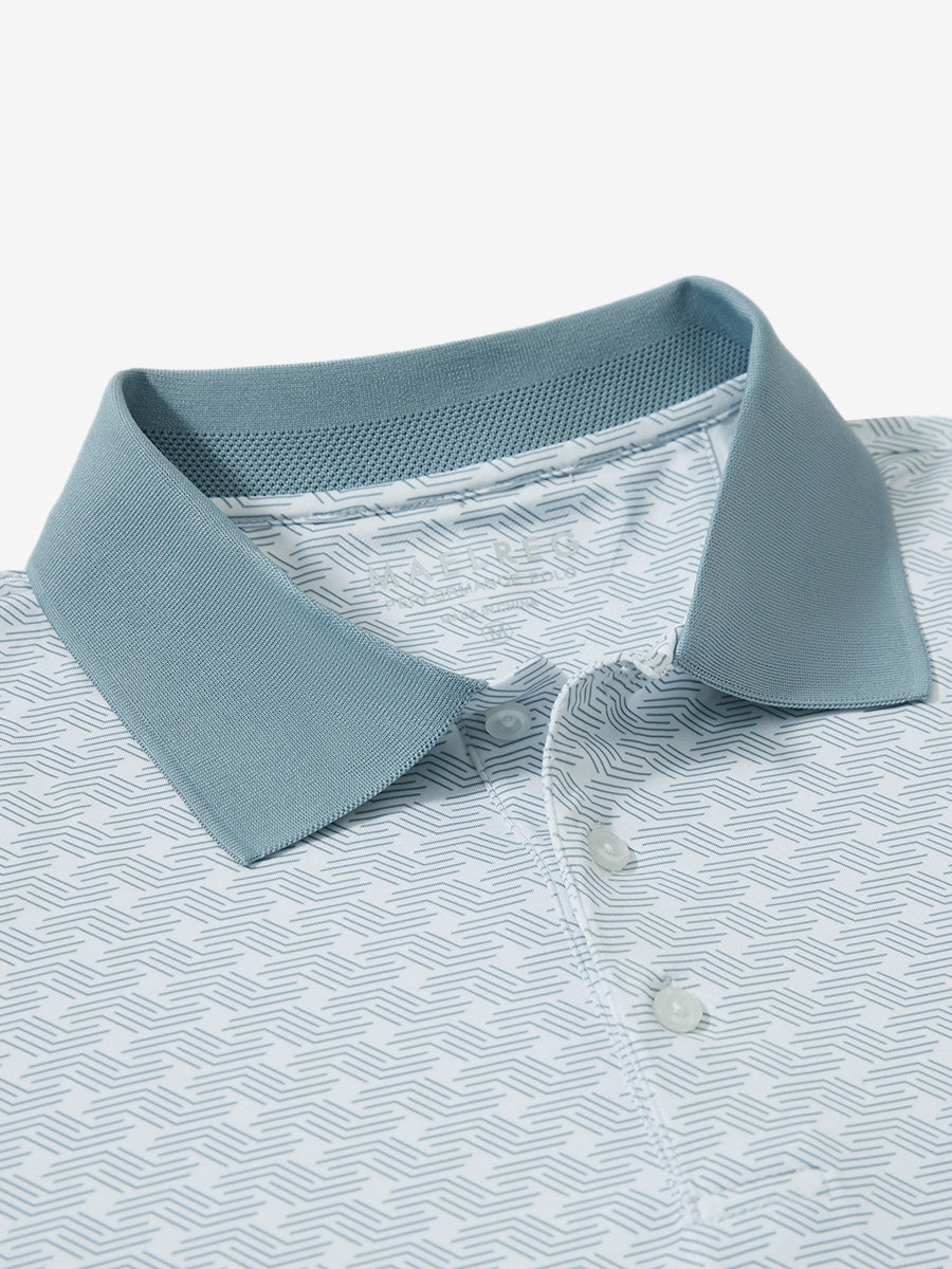 Premium Ribbed Collar Print Polo Shirts