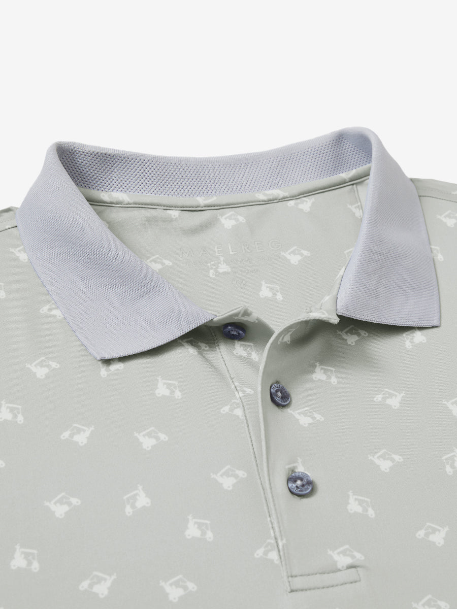 Premium Ribbed Collar Print Polo Shirts