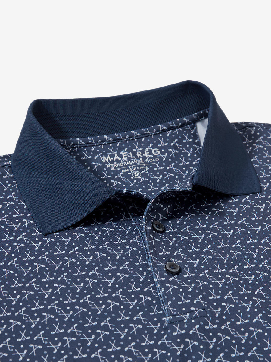 Premium Ribbed Collar Print Polo Shirts