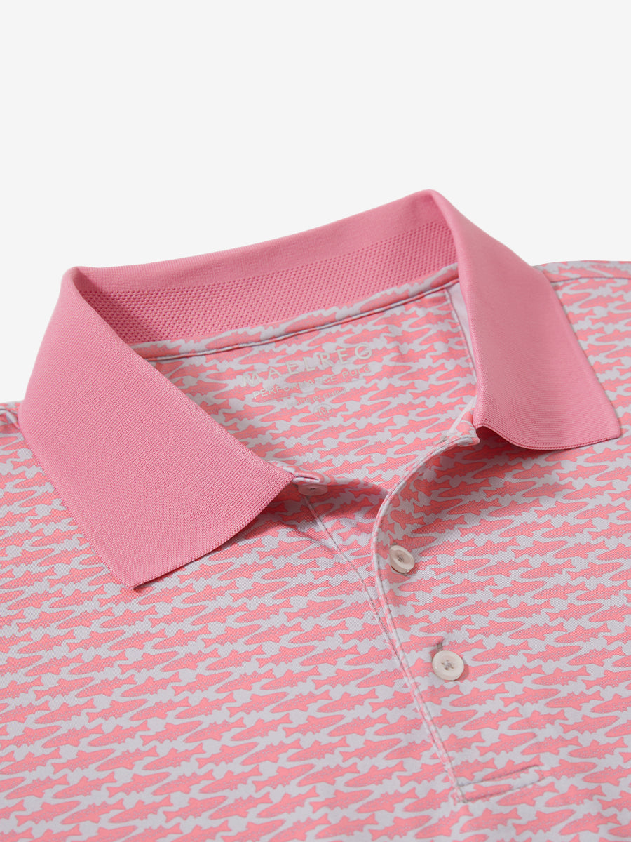 Premium Ribbed Collar Print Polo Shirts