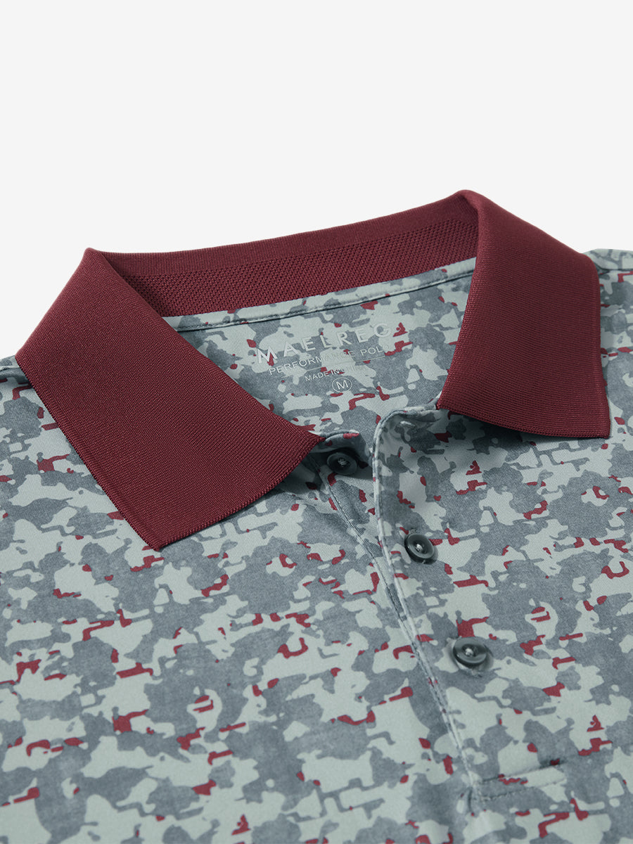 Premium Ribbed Collar Print Polo Shirts