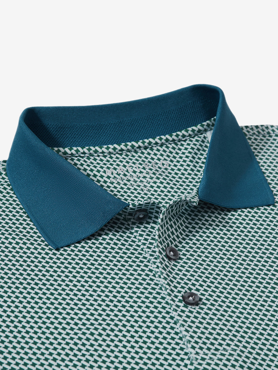 Premium Ribbed Collar Print Polo Shirts