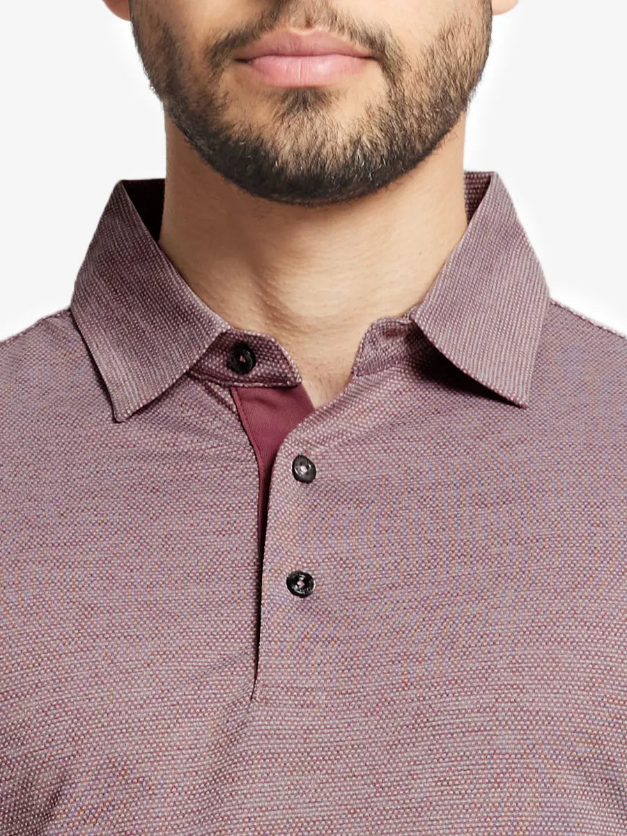 Ventilated Heather Jacquard Polo