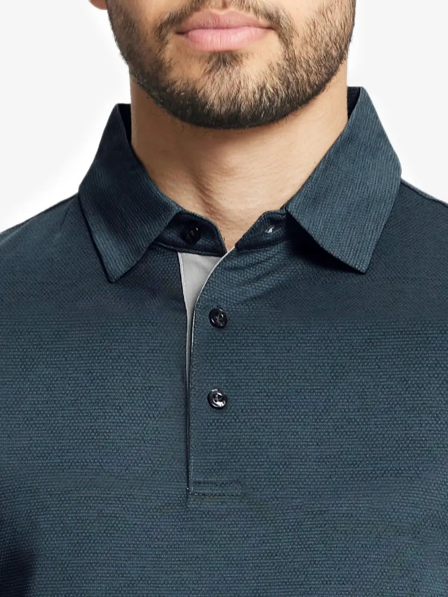 Ventilated Heather Jacquard Polo