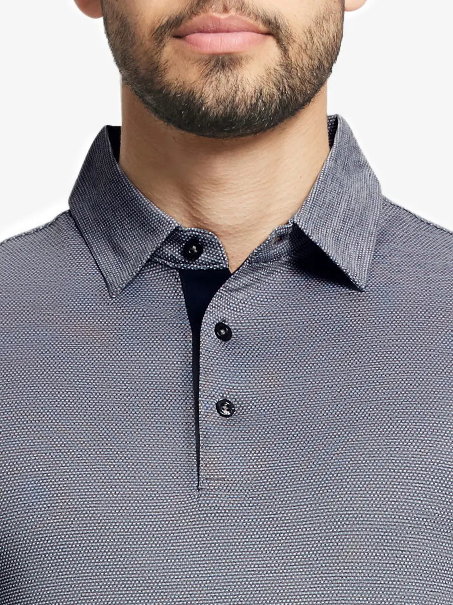 Ventilated Heather Jacquard Polo