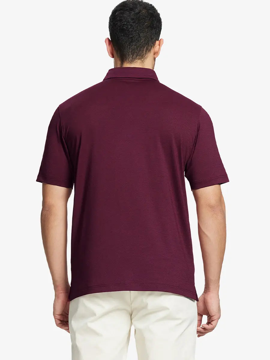 Ventilated Heather Jacquard Polo