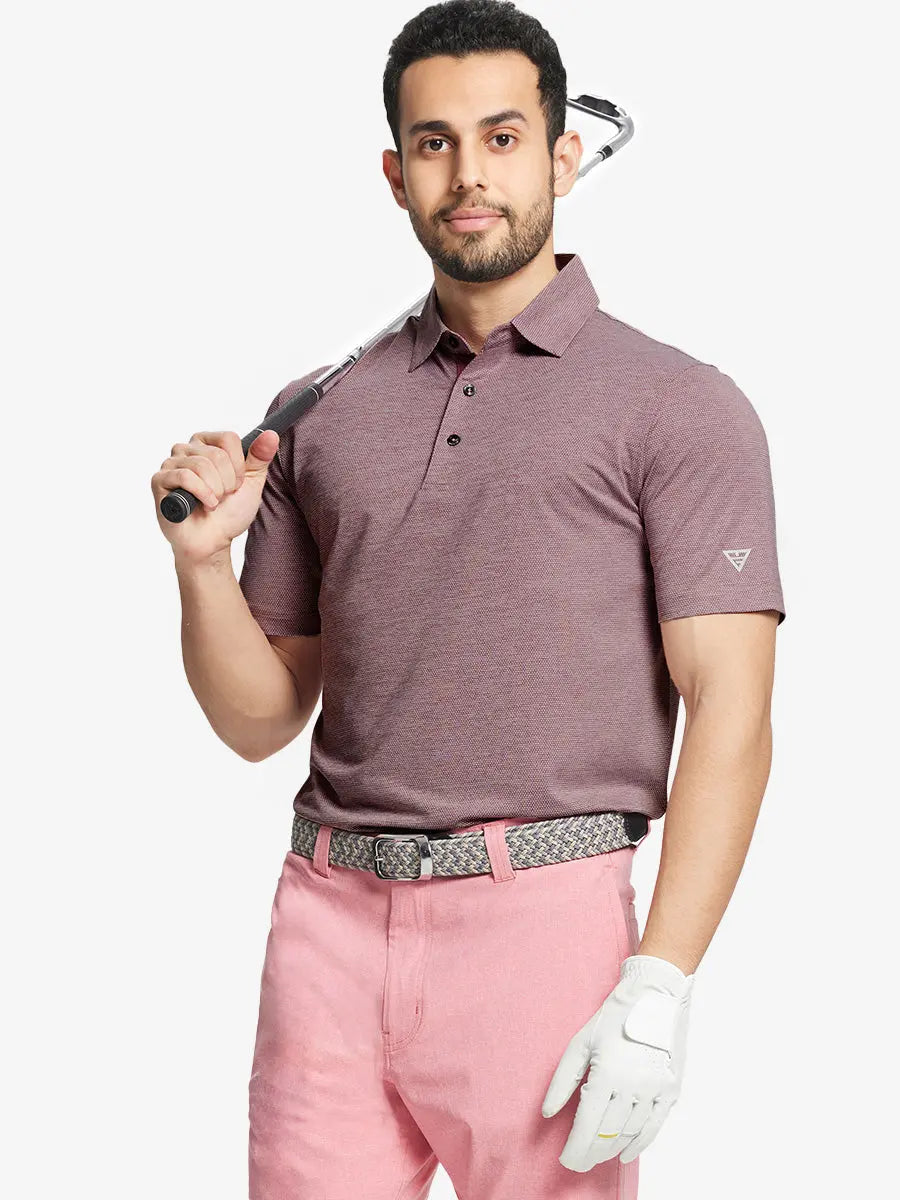 Ventilated Heather Jacquard Polo