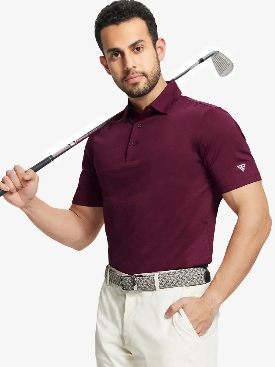 Ventilated Heather Jacquard Polo