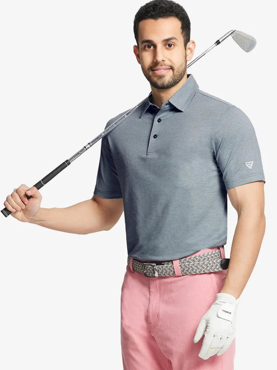 Ventilated Heather Jacquard Polo