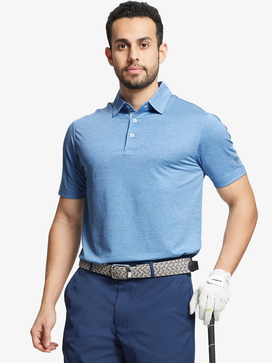 Ventilated Heather Jacquard Polo