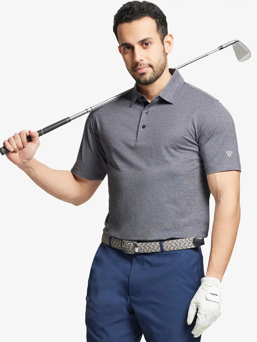 Ventilated Heather Jacquard Polo