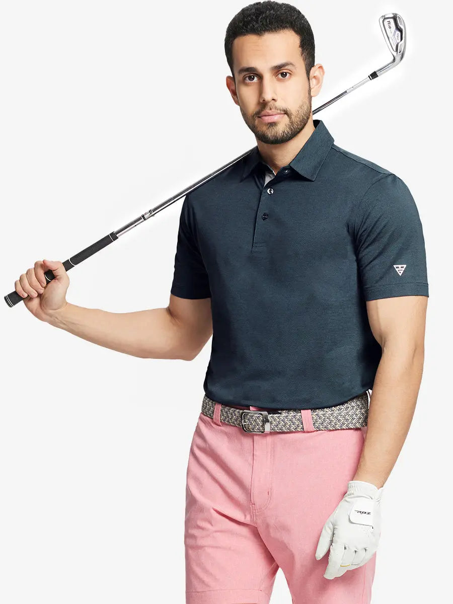 Ventilated Heather Jacquard Polo