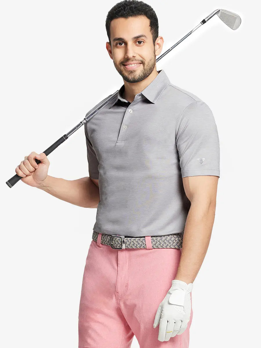 Ventilated Heather Jacquard Polo