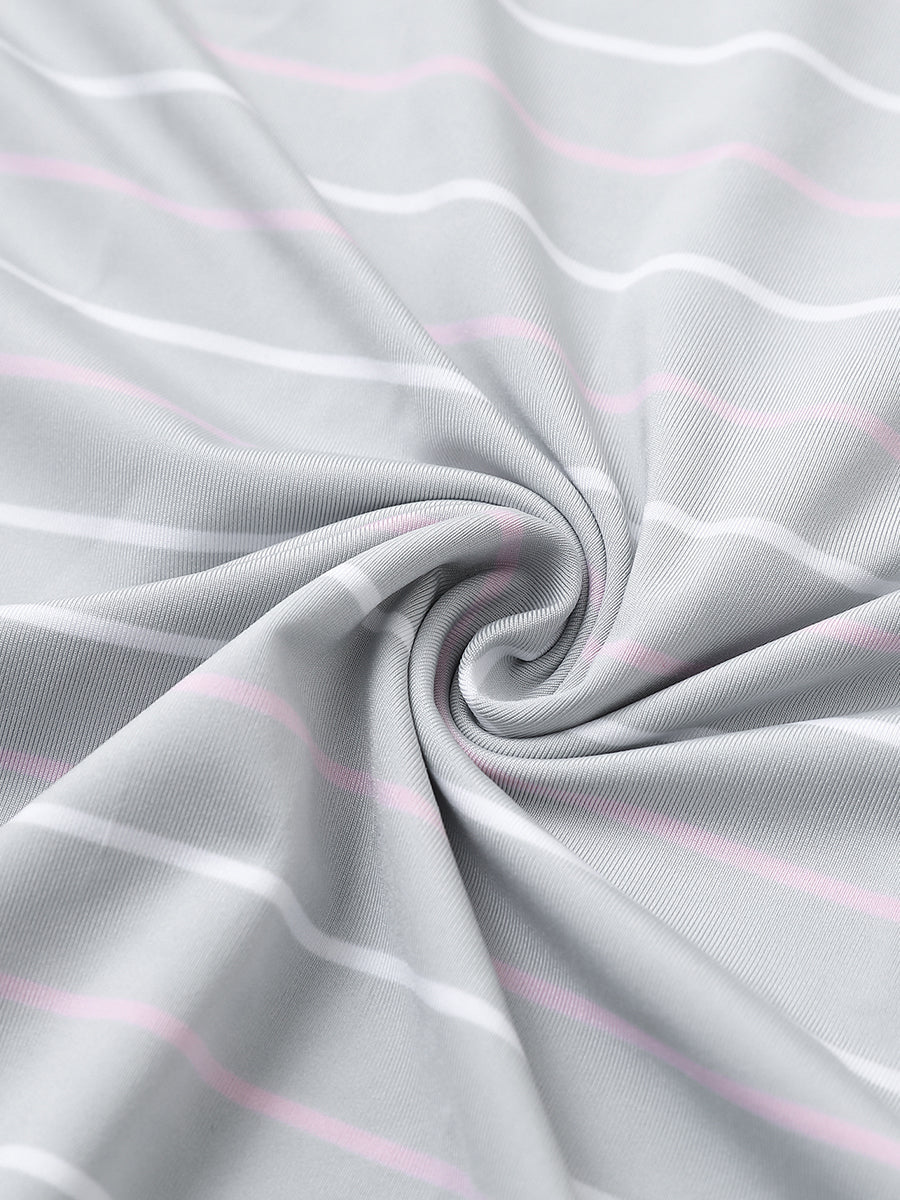 Stylish Stripe Jersey Golf Polo