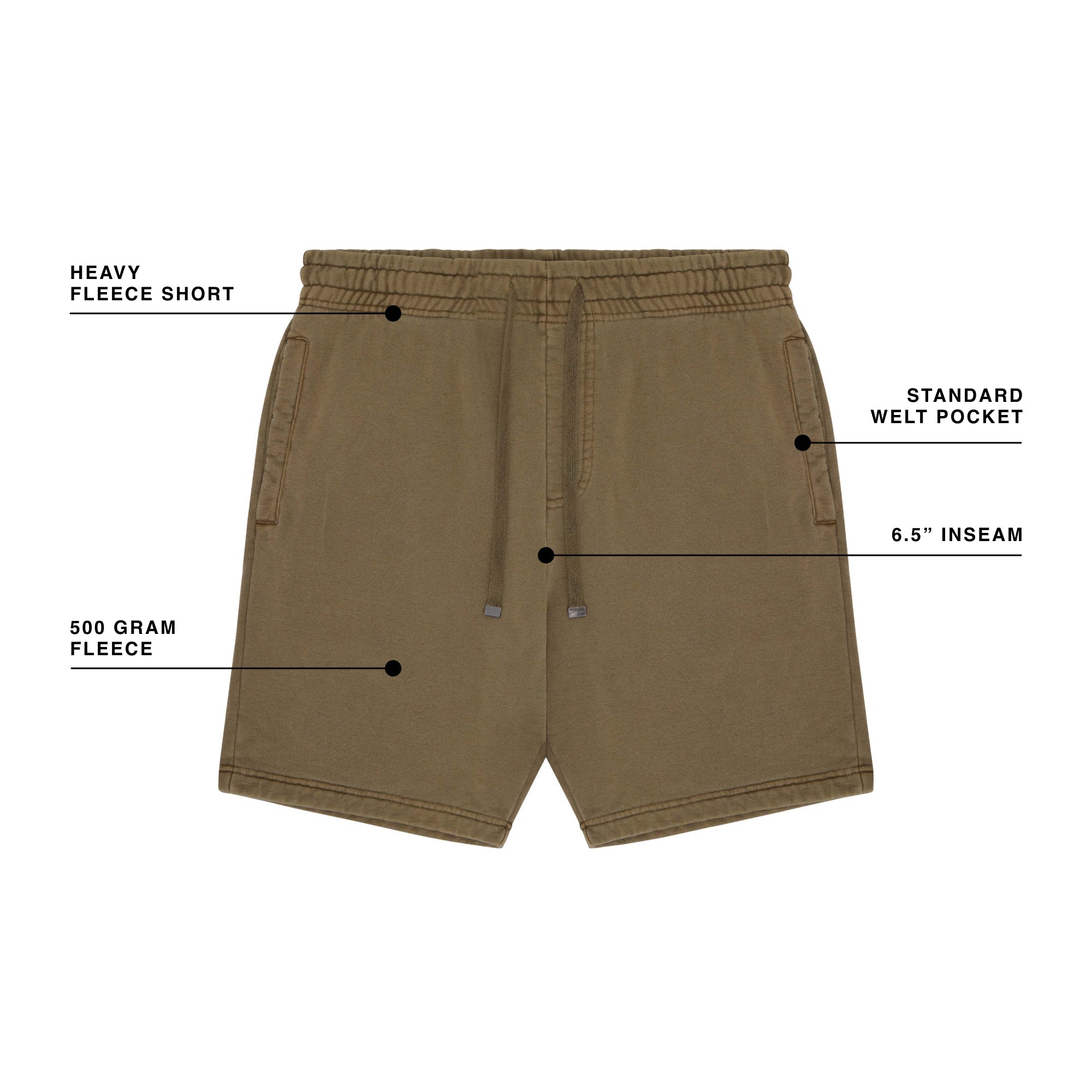 MENS HEAVYWEIGHT FLEECE SHORT