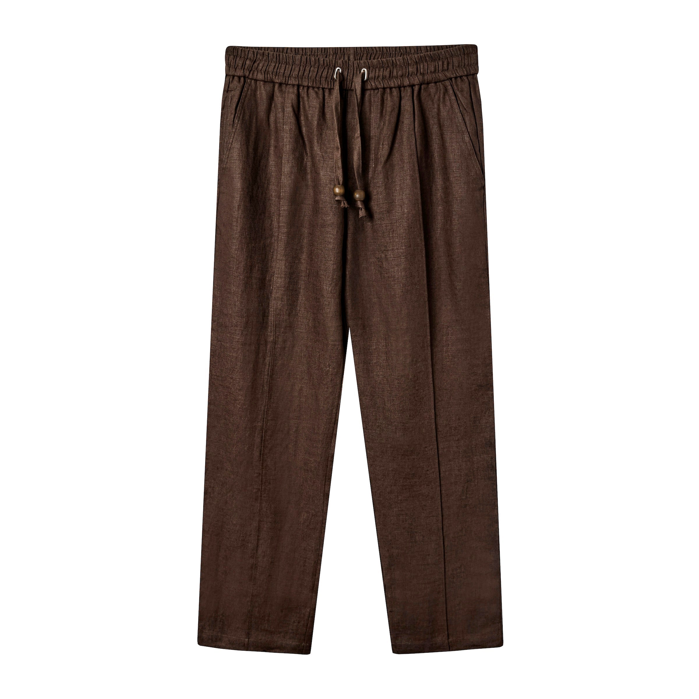 Easy-Going Pants (Brown Linen)