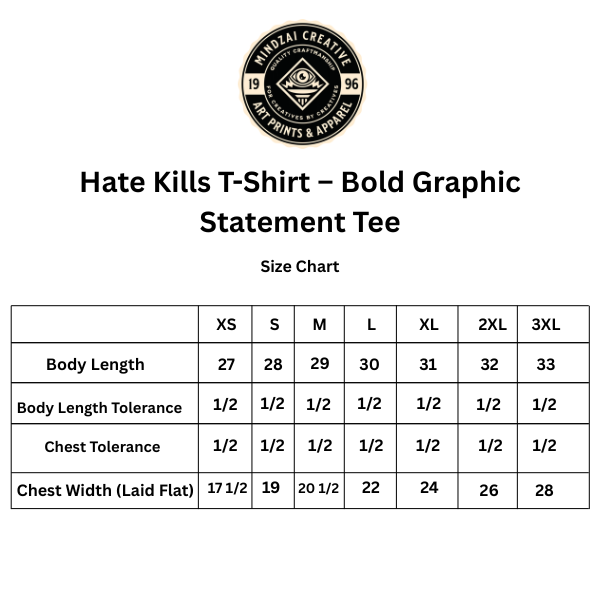 Hate Kills T-Shirt – Bold Tattoo Design