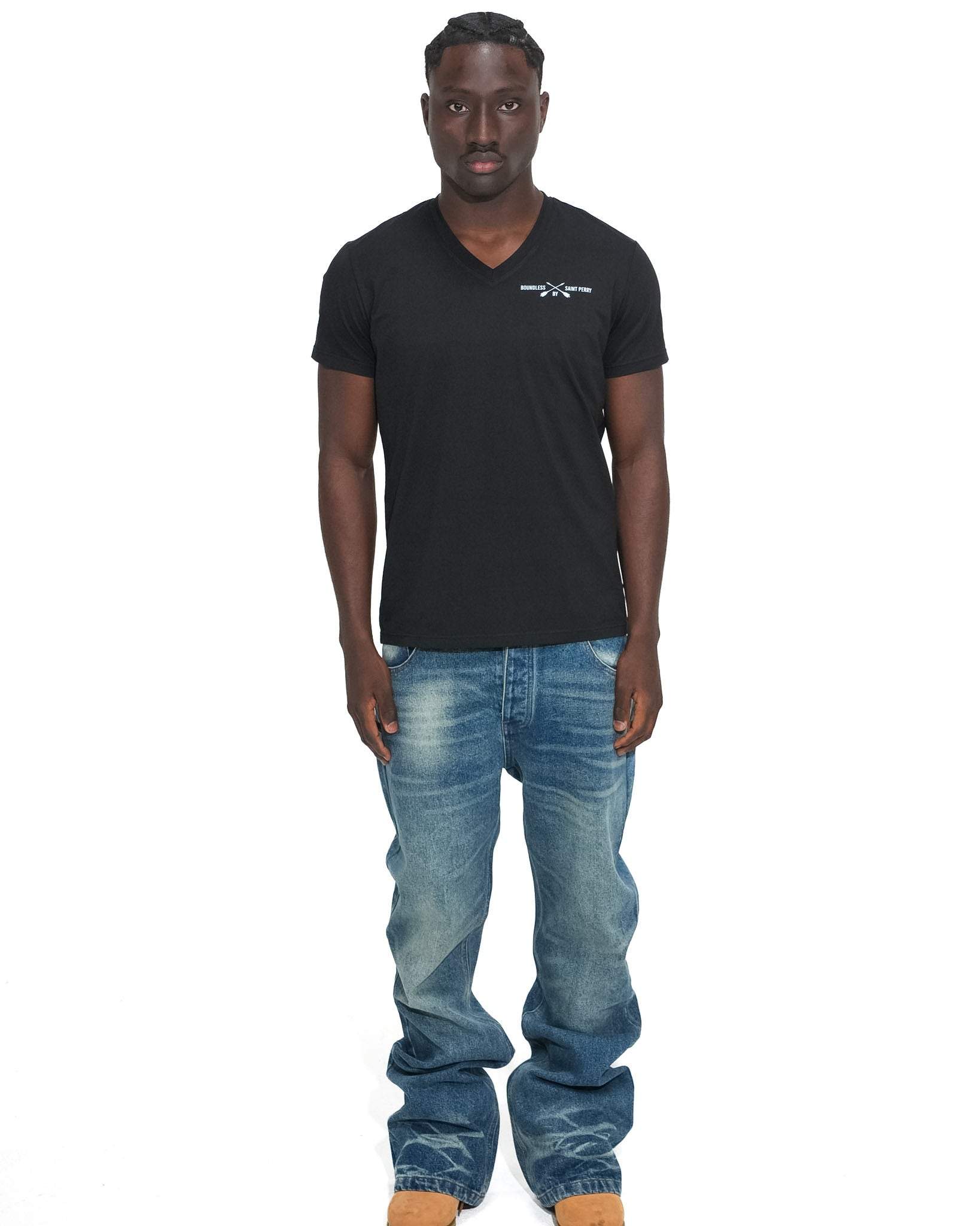 Men's V-Neck Black T-Shirt