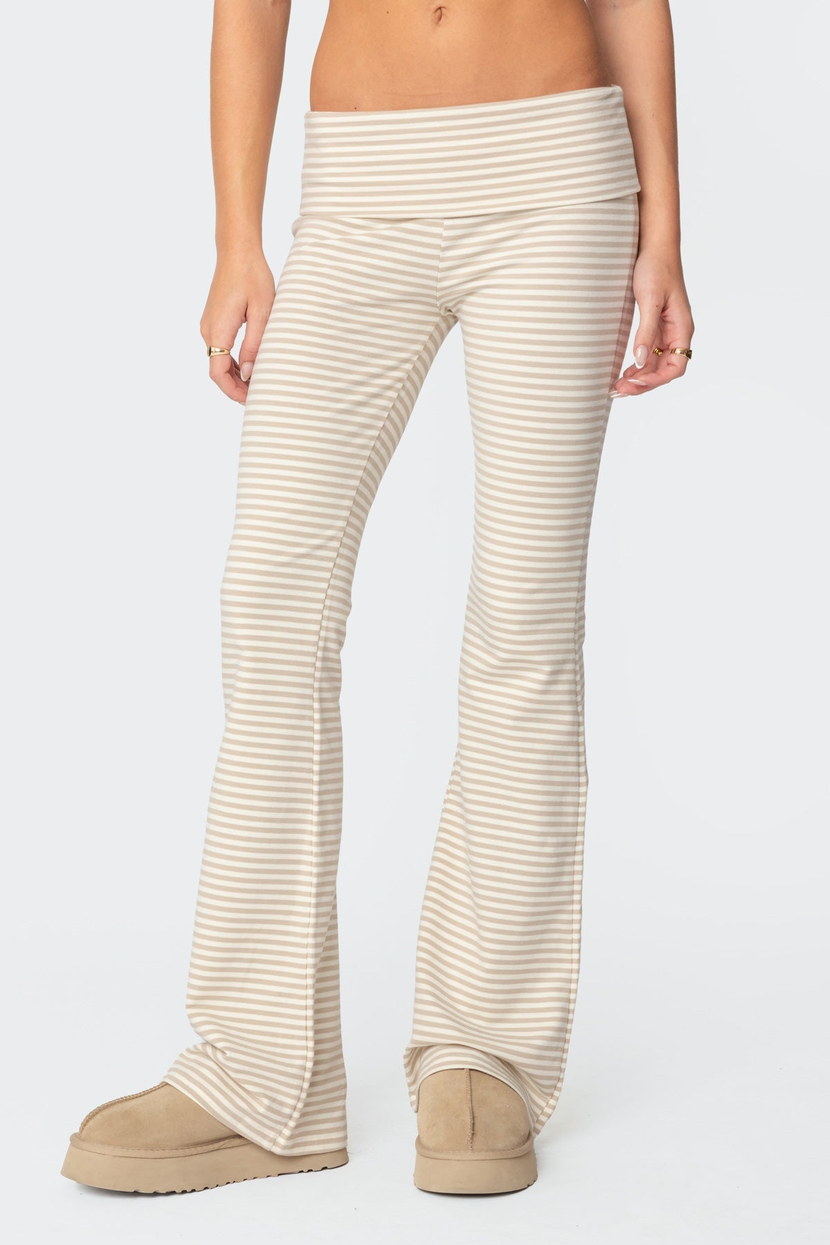 Kaeli Stripey Flared Leggings