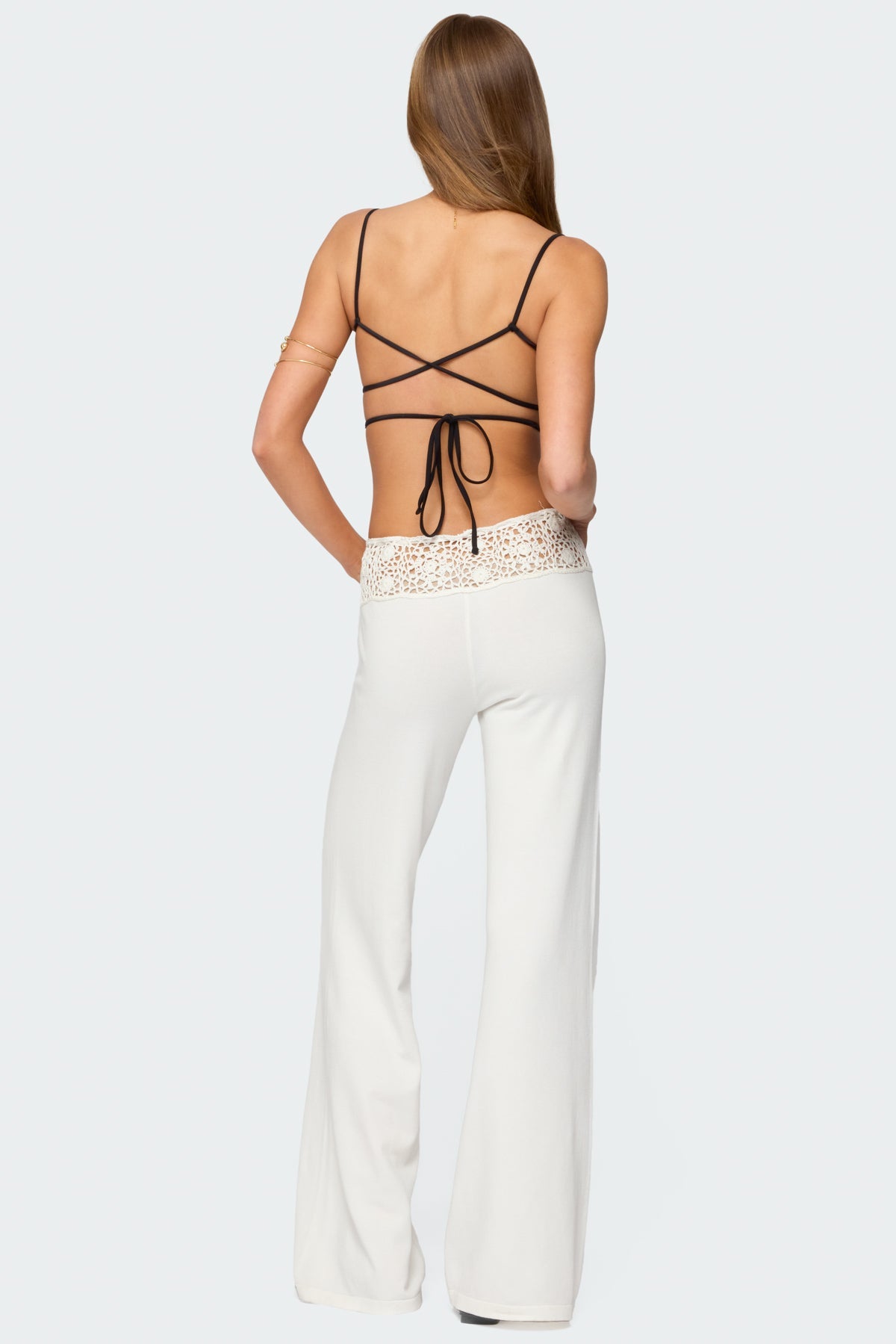 Kirsty Crochet Waist Knit Pants
