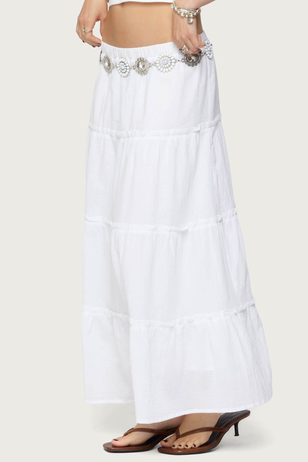 Petite Charlotte Tiered Maxi Skirt