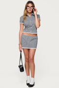 Paige Gingham Mini Skort