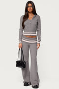 Kaliya Stripey Foldover Knit Pants