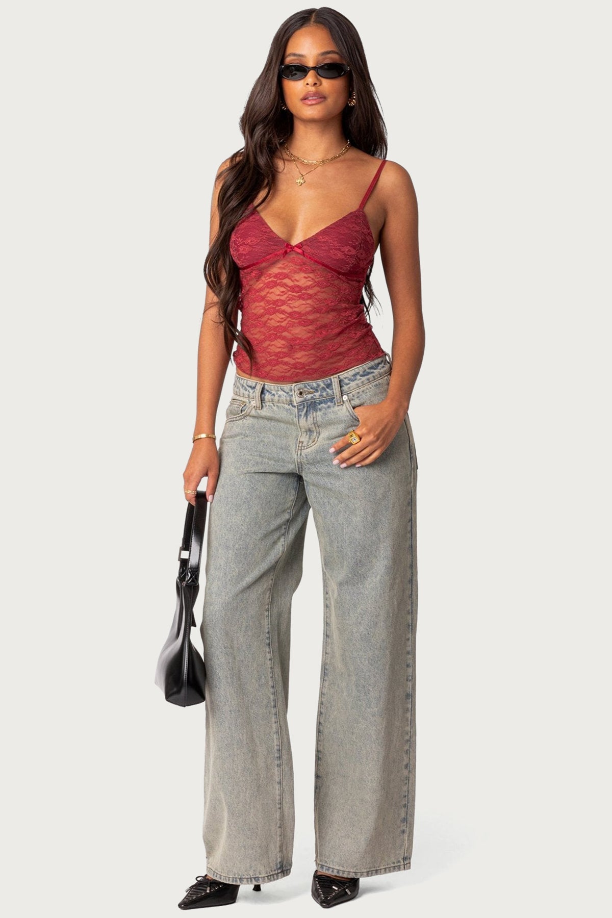 Eira Sheer Lace Tank Top