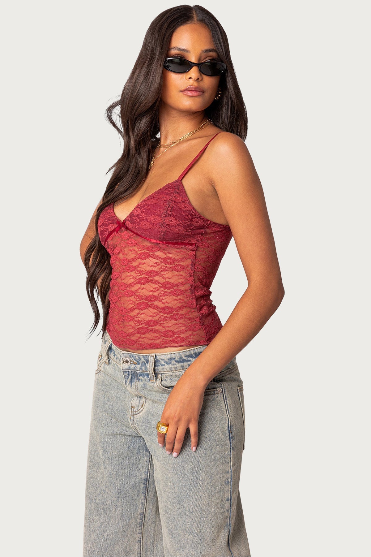 Eira Sheer Lace Tank Top