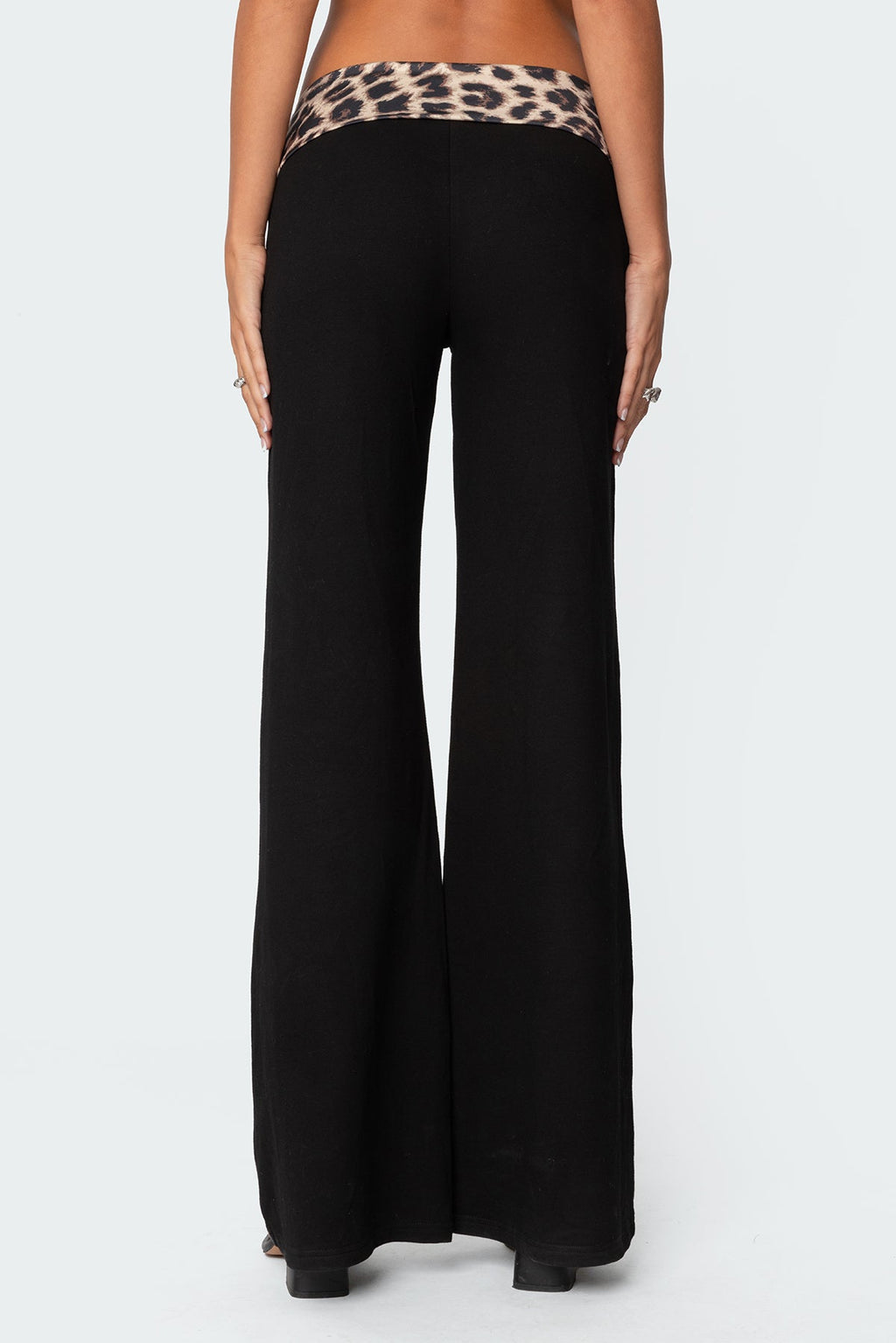 Leopard Foldover Pants