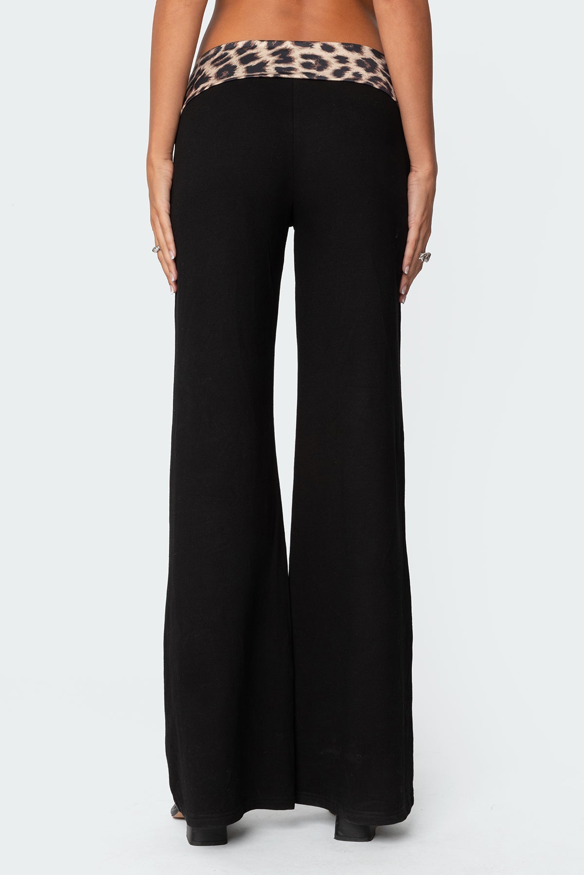 Leopard Foldover Pants