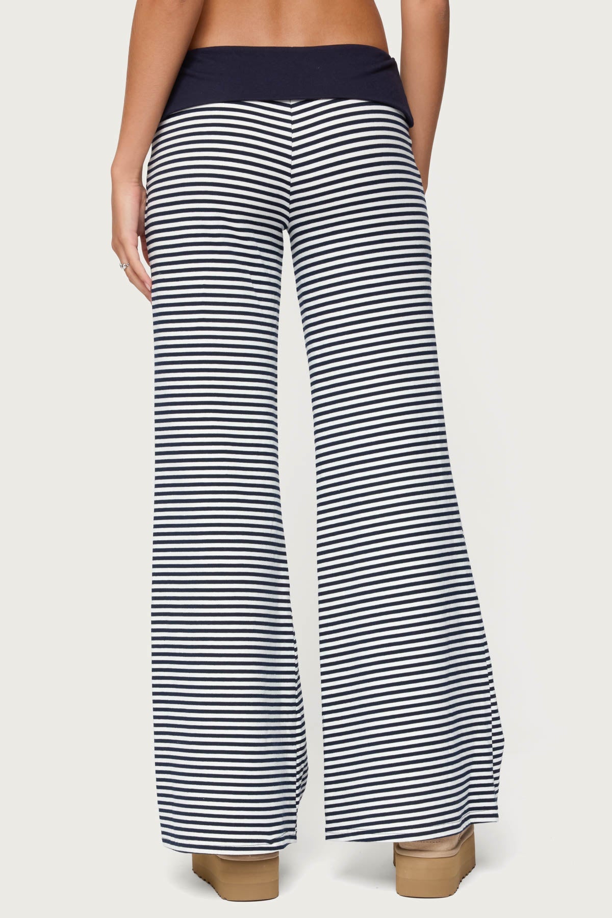 Meggy Striped Foldover Pants