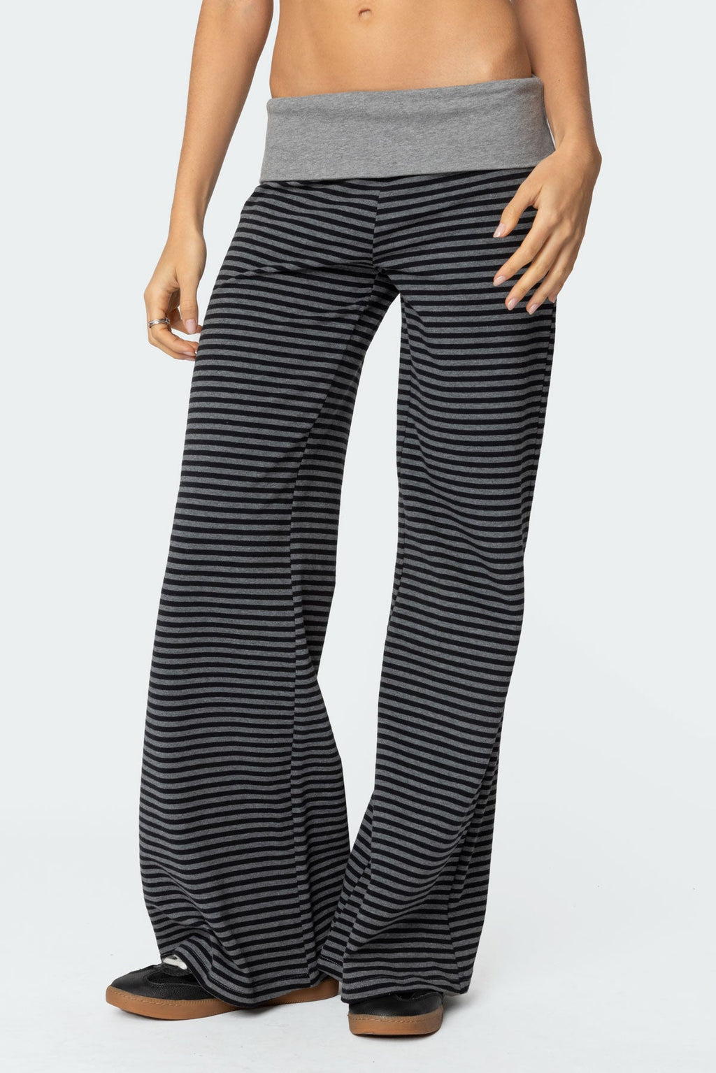 Meggy Striped Foldover Pants