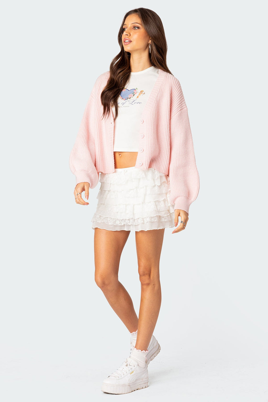 Adeena Layered Ruffle Mini Skirt