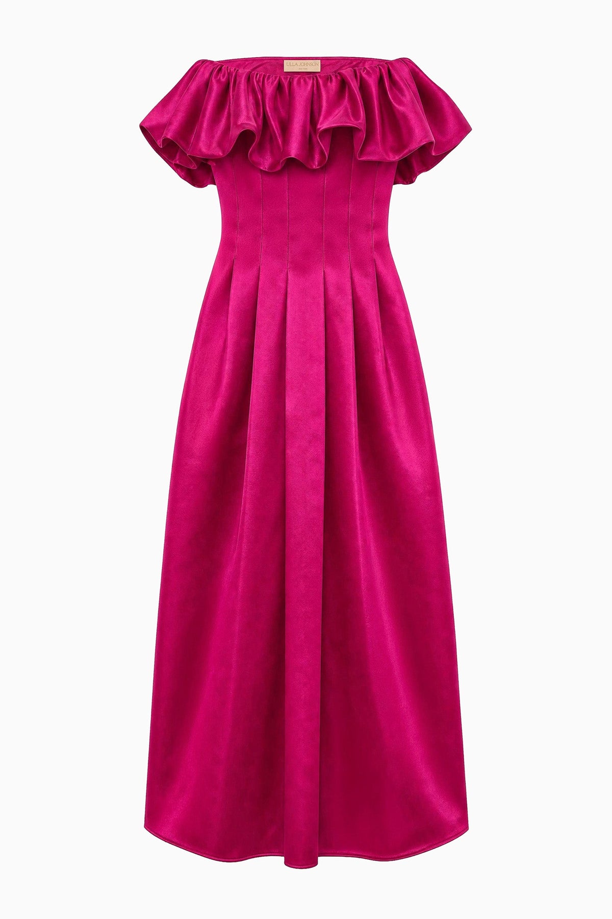 Cosima Strapless Satin Dress - Orchid