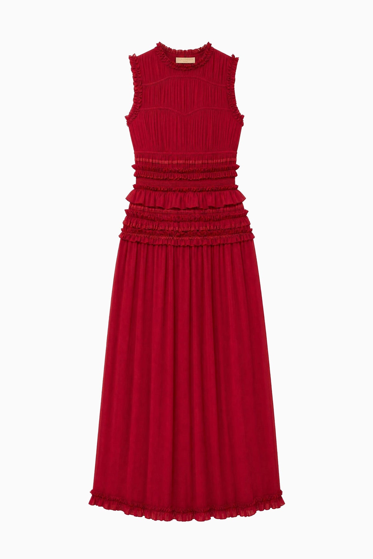 Etta Sleeveless Silk Dress - Cerise